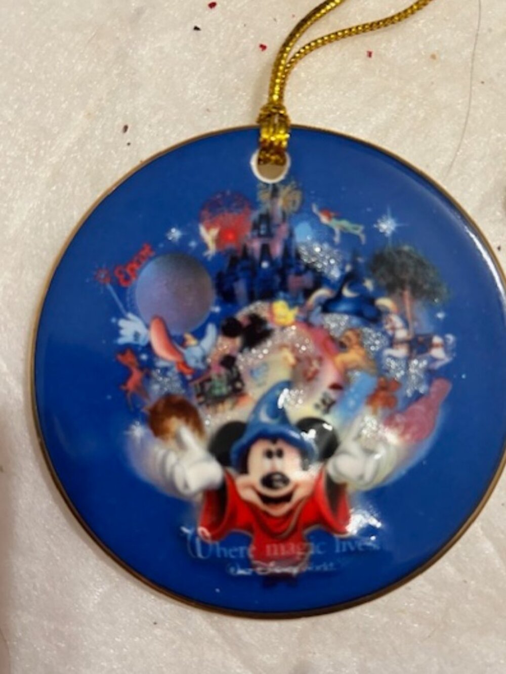 Disney Parks “Where Magic Lives” Ornament Mickey Sorcerer Walt Disney World